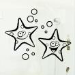 Bathroom wall decals - Wall decal smiling starfish - ambiance-sticker.com