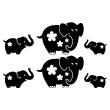 Wall decals for babies  Elephants family wall decal - ambiance-sticker.com