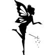 Figures wall decals - Wall decal Flying fairy with wand - ambiance-sticker.com