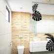 Bathroom wall decals - Wall decal tropical leaves - ambiance-sticker.com