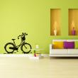 Figures wall decals - Wall decal Flower and bicycle - ambiance-sticker.com