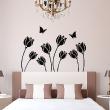 Flowers wall decals - Wall sticker flower and butterfly - ambiance-sticker.com