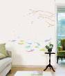 Animals wall decals - Lake flowers and fishes wall decal - ambiance-sticker.com