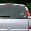 Car Stickers and Decals - Sticker Line shape of the France - ambiance-sticker.com