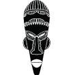 City wall decals - Wall decal Great African mask - ambiance-sticker.com