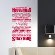 Wall decals with quotes - Wall decal Grandparents' house rules decoration - ambiance-sticker.com