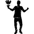 Figures wall decals - Wall decal Man with flowers - ambiance-sticker.com