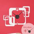 Clock Wall decals - Wall decal v - ambiance-sticker.com