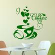 Wall decals for the kitchen - Wall decal I love coffee - ambiance-sticker.com