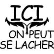 WC wall decals - Wall decal Ici on peut se lacher - ambiance-sticker.com
