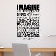 Wall decals with quotes - Wall decal Image all the people - John Lennon - decoration - ambiance-sticker.com