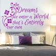 Wall decals with quotes - Wall decal In dreams we enter… - ambiance-sticker.com