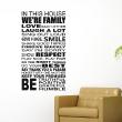 Wall decals with quotes - Wall decal In house we' re family - decoration - ambiance-sticker.com