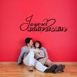 Love  wall decals - Wall decal Joyeux anniversaire with Heart - ambiance-sticker.com