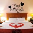 Bedroom wall decals - Wall decal Just married artistic - ambiance-sticker.com