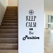 Wall decals 'Keep Calm' - Wall decal Keep calm and be positive - ambiance-sticker.com