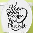 WC wall decals - Wall decal Keep calm and flushbot - ambiance-sticker.com