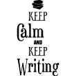 Wall decals 'Keep Calm' - Wall decal Keep writing - ambiance-sticker.com