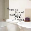 WC wall decals - Wall decal Keep clean - ambiance-sticker.com