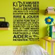 Wall decals with quotes - Wall decal Kid rules II - ambiance-sticker.com