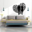 Love and hearts wall decals - Wall sticker decal Love in the night - ambiance-sticker.com