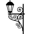 Baroque wall decals - Wall decal Lamp on a pole - ambiance-sticker.com