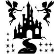 Wall decals for kids - The castle of the fairy Wall sticker wall decal - ambiance-sticker.com