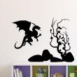 Wall decals for kids - The dragon on the hill Wall decal wall decal - ambiance-sticker.com