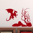 Wall decals for kids - The dragon on the hill Wall decal wall decal - ambiance-sticker.com