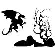 The dragon on the hill Wall decal - ambiance-sticker.com