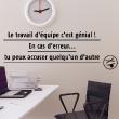 Wall decals with quotes - Wall decal Le travail d’équipe - ambiance-sticker.com
