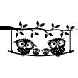 Animals wall decals - Owls rock Wall decal - ambiance-sticker.com