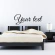Wall decal lettering romantic - 1 line - ambiance-sticker.com