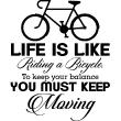 Wall decal Life is like riding a bicycle decoration - ambiance-sticker.com