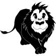 Animals wall decals - Happy Lion Wall decal - ambiance-sticker.com