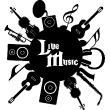 Wall decals music - Wall decal Live music - ambiance-sticker.com