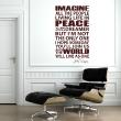 Wall decals music - Wall decal Imagine all the people living life in peace - John Lennon - ambiance-sticker.com