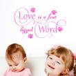 Love  wall decals - Wall decal Love is a four legged Word - ambiance-sticker.com