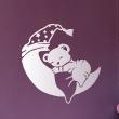 Wall decals for kids - Moon and Pooh Wall decal wall decal - ambiance-sticker.com