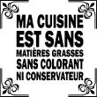 Wall decals for the kitchen - Wall decal Ma cuisine est sans matière grasses - ambiance-sticker.com