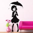 Manga sticker - Wall Decall Girl in the rain - ambiance-sticker.com