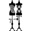 Wall decals design - Wall decal Mannequins dressed in clothes, jewelery - ambiance-sticker.com
