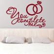 Wall decals with quotes - Wall decal Wedding - You complete me - ambiance-sticker.com