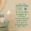 Wall decals with quotes - Wall decal Mentre dormi ti proteggo - ambiance-sticker.com