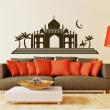 City wall decals - Wall decal Oriental Building and palm - ambiance-sticker.com