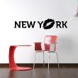 City wall decals - Wall decal New York with kiss - ambiance-sticker.com