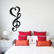 Love  wall decals - Wall decal Heart and music note - ambiance-sticker.com
