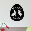 Easter  wall decals - Wall decal Easter egg with rabbits - ambiance-sticker.com