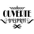 Wall decals with quotes - Wall decal Ouverte d'esprit - ambiance-sticker.com