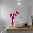 Bathroom wall decals - Wall decal Butterfly and flower vase - ambiance-sticker.com